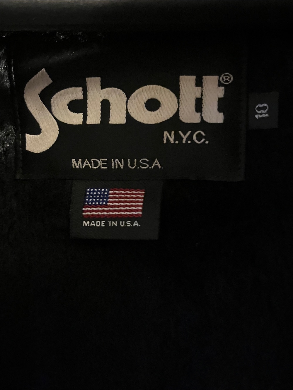 Schott NYC Black Leather Bomber Jacket - Picture 3 of 9